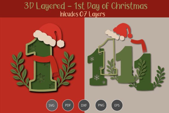 3D Layered 1st Day of Christmas Review