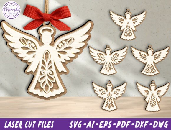 Angel Ornament SVG: Winter Amp Branding