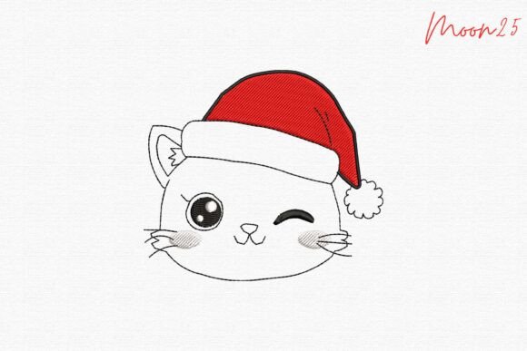 Cute Cat Santa Hat for Christmas Crafting