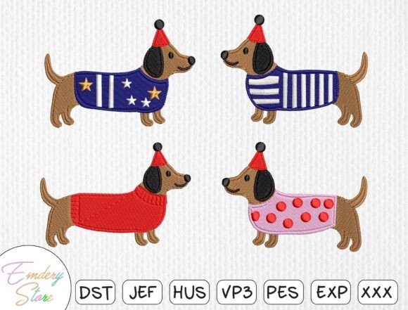 Dachshund Embroidery Patch Set: Animals Review