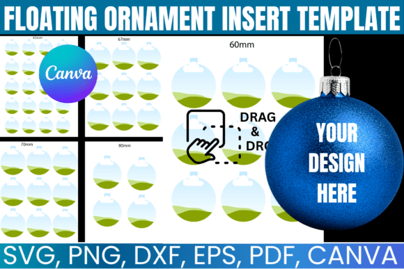 Floating Ornament Insert Template for Canva