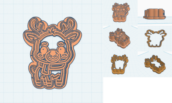 Kawaii Reindeer Cookie Cutters for Kitchen Amp Branding