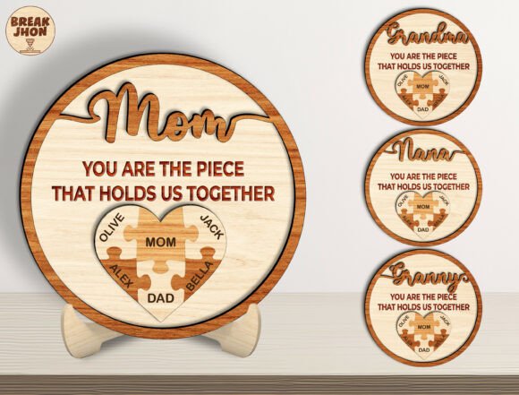 Mom Puzzle SVG for Mother's Day Sales