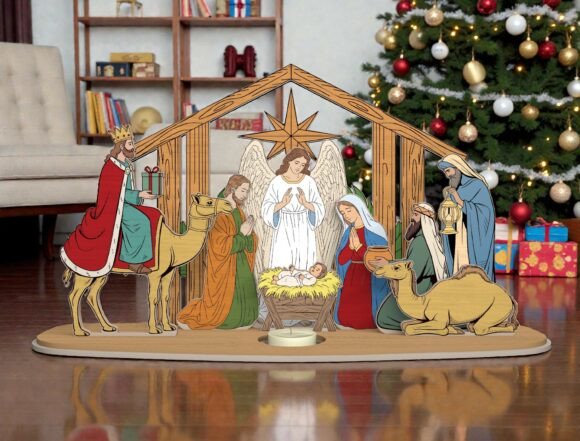 Nativity Scene Tea Light Holder SVG: A Designer’s Review