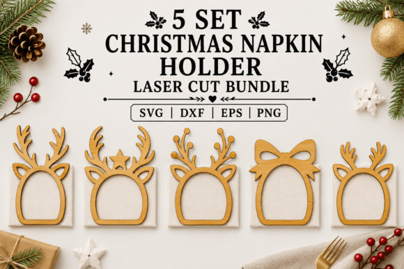 Reindeer Napkin Ring File for Winter Amp Crafts