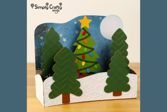 Review: Christmas Tree Farm Box Card SVG for Embroidery