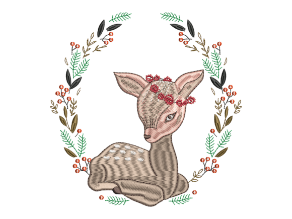 Reviewing the Floral Baby Deer Wreath Design