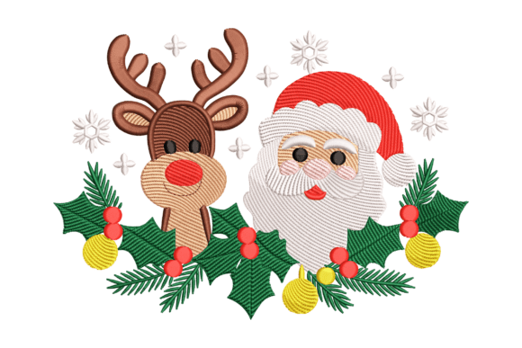 Santa and Reindeer for Christmas Crafts