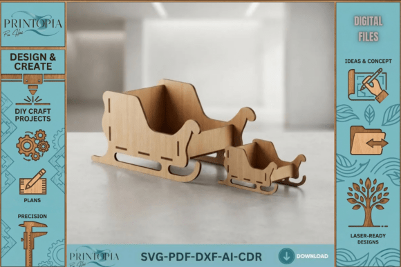 Santa Sleigh Decor: Winter Amp Branding