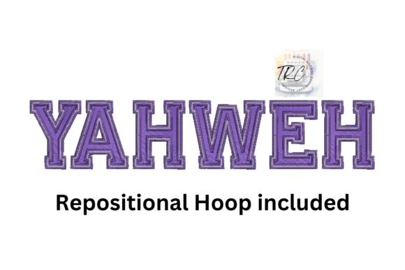 Yahweh Applique Embroidery Design for Religion Amp